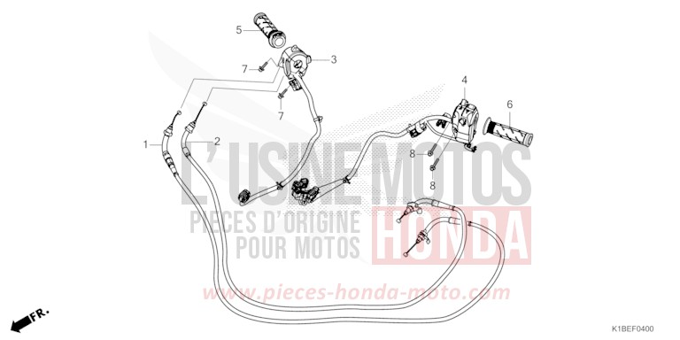 SCHALTER/KABEL von Forza 350 PEARL SIENA RED (R320) von 2023